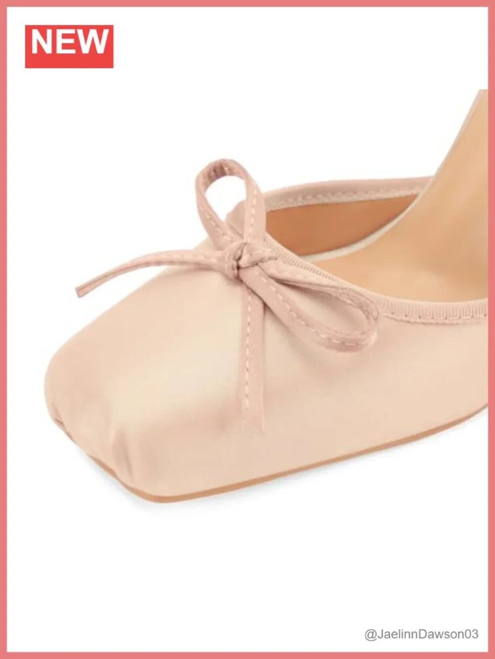 Satin Ballet Heels Square Toe Slingback Pumps Bow Stiletto